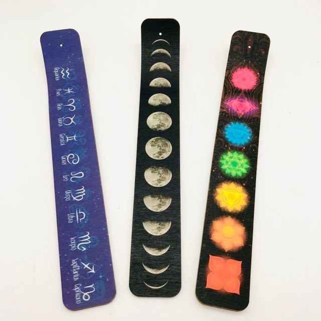 Assorted Design Curved Wooden Incense Holder