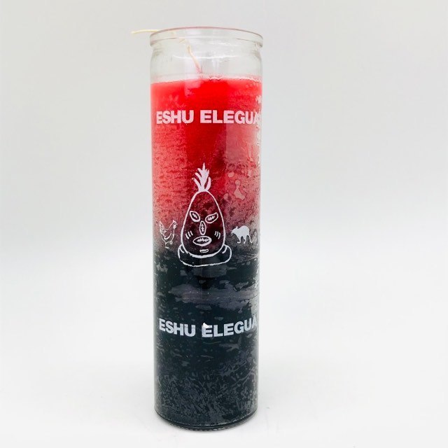 7 Day Orisha Elegua Candle (Red/Black)