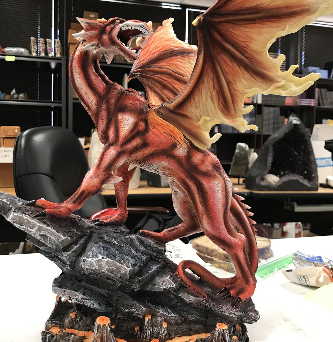 Fire Dragon on Lava Rocks