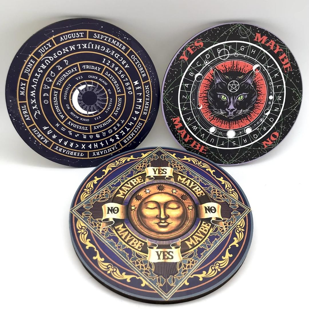 Assorted Wooden Pendulum Dowsing Boards