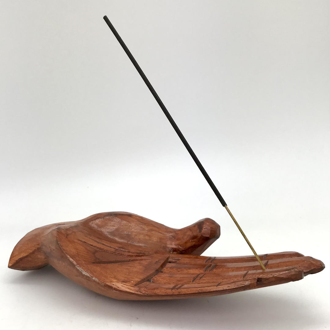 Bali Wood Hand Incense Burner / Holder