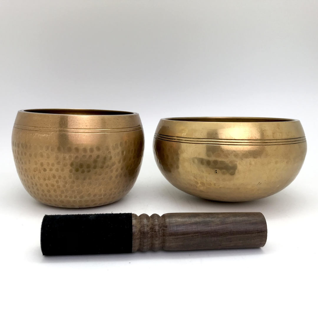 Gold Hammered Dimple Singing Bowl