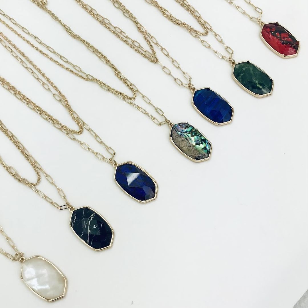 Isles & Stars - Double Strand Layered Gold Necklace with Agate Resin