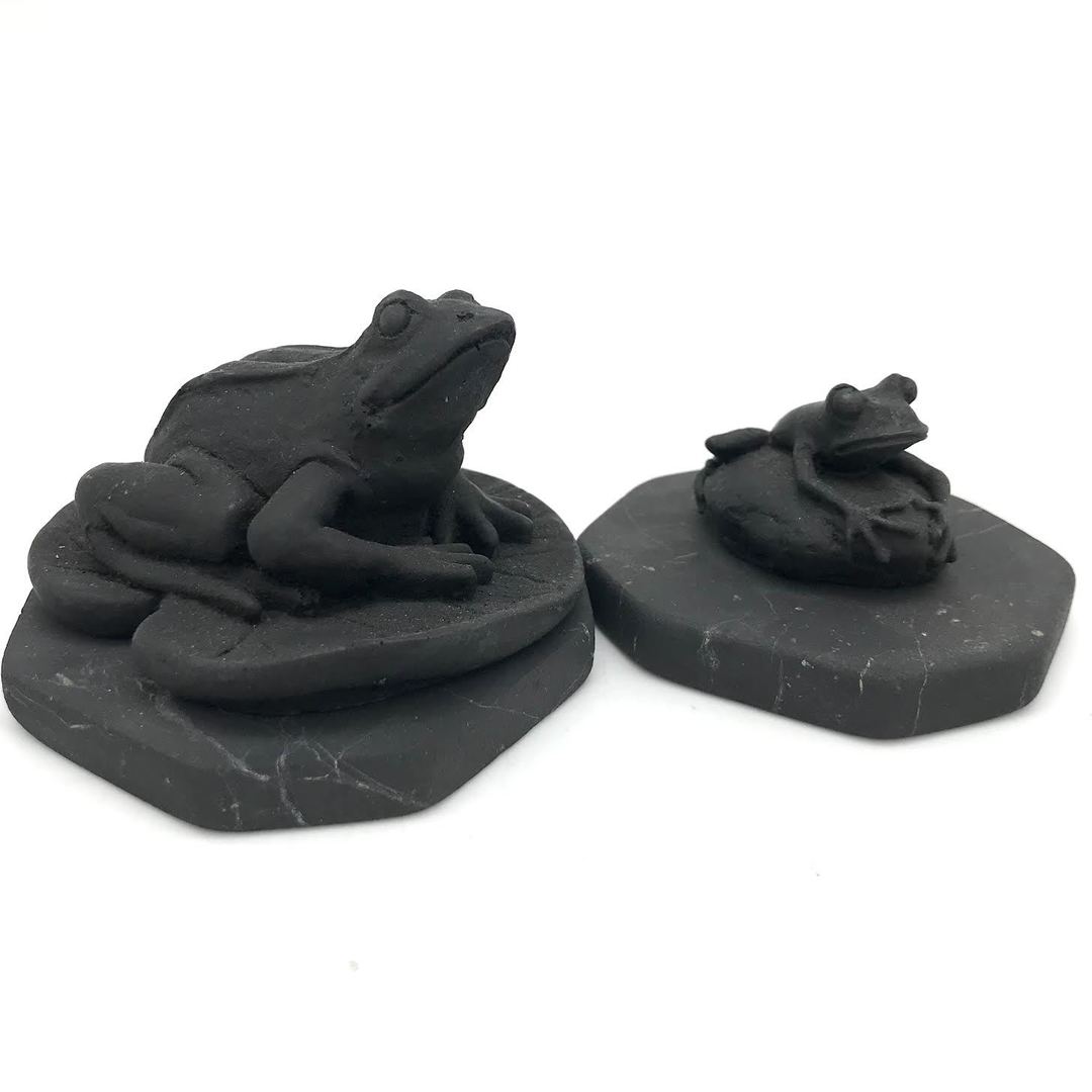 Shungite Frog Figurine