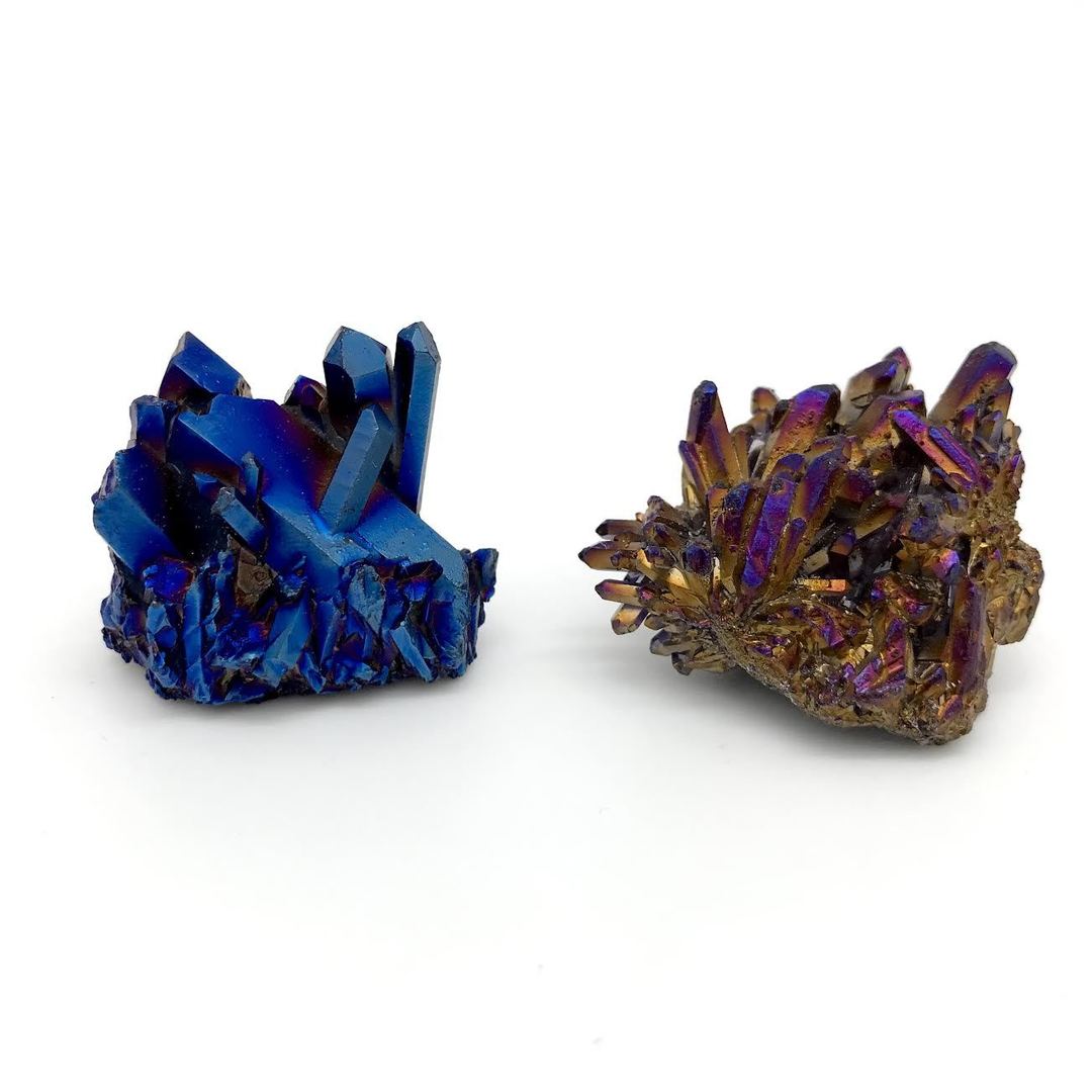 Mini Titanium Aura Quartz Cluster