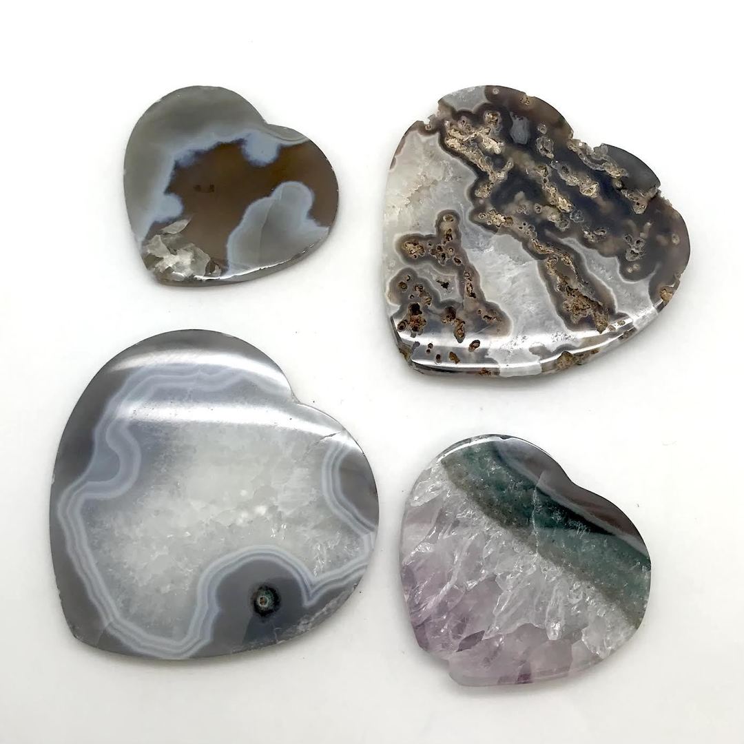 Agate Slice Heart (Assorted)
