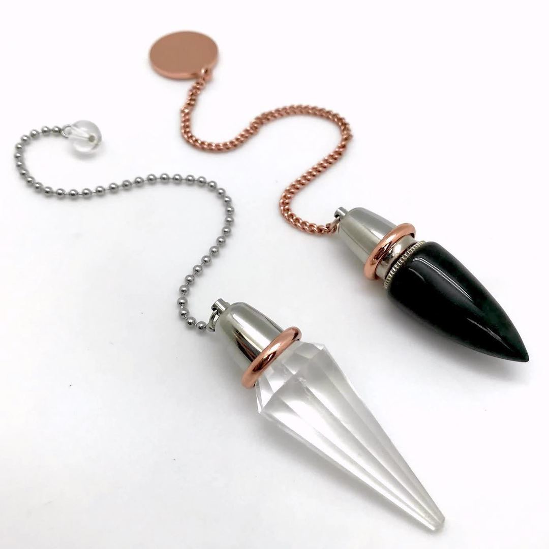 Dome with Copper Ring Chamber Crystal Pendulum