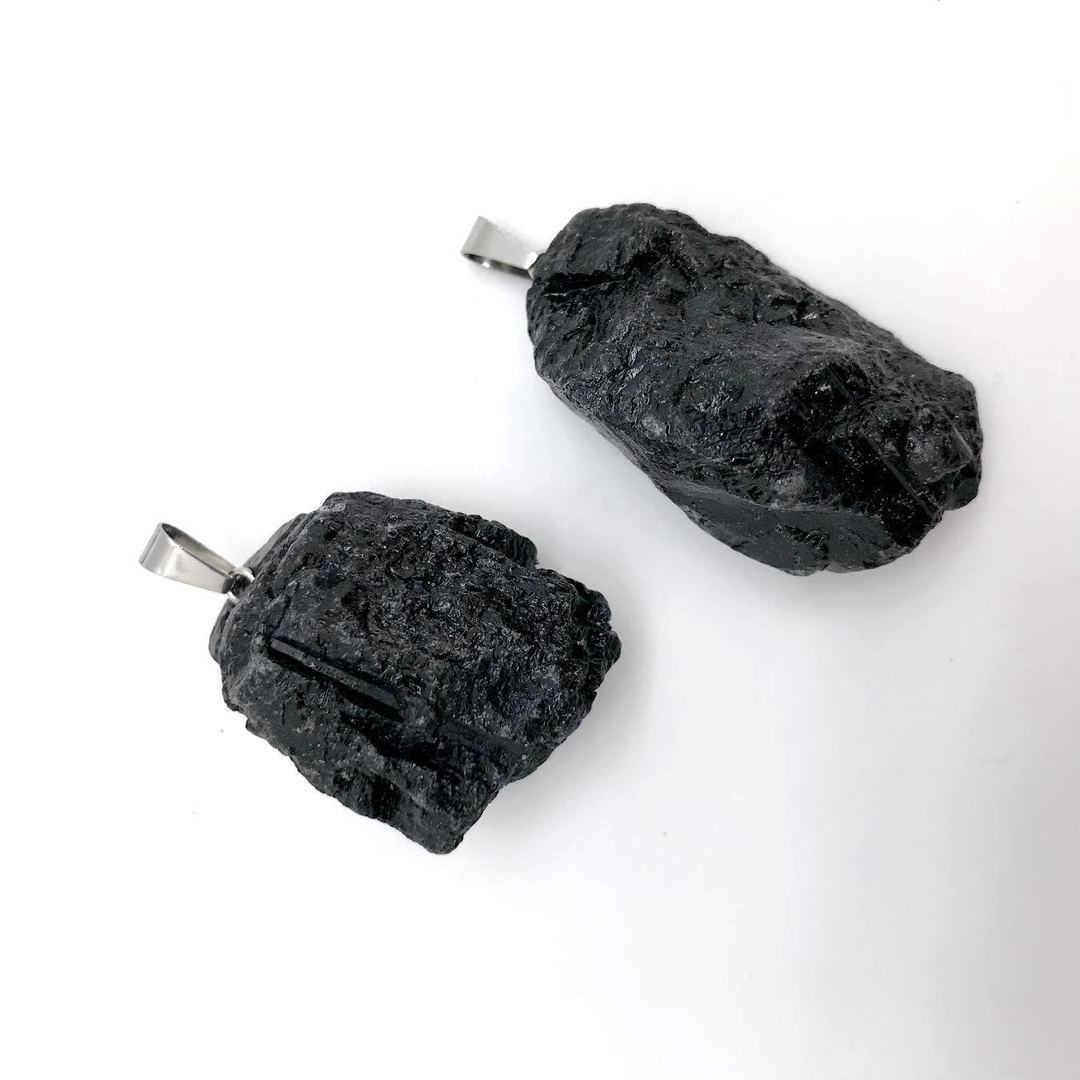Raw Tourmaline Pendant