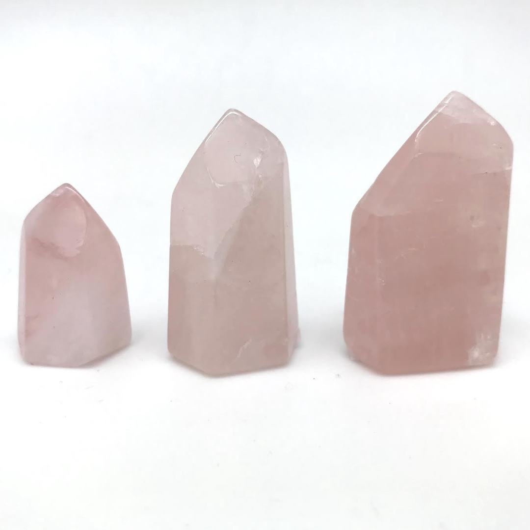 Mini Polished Rose Quartz Towers