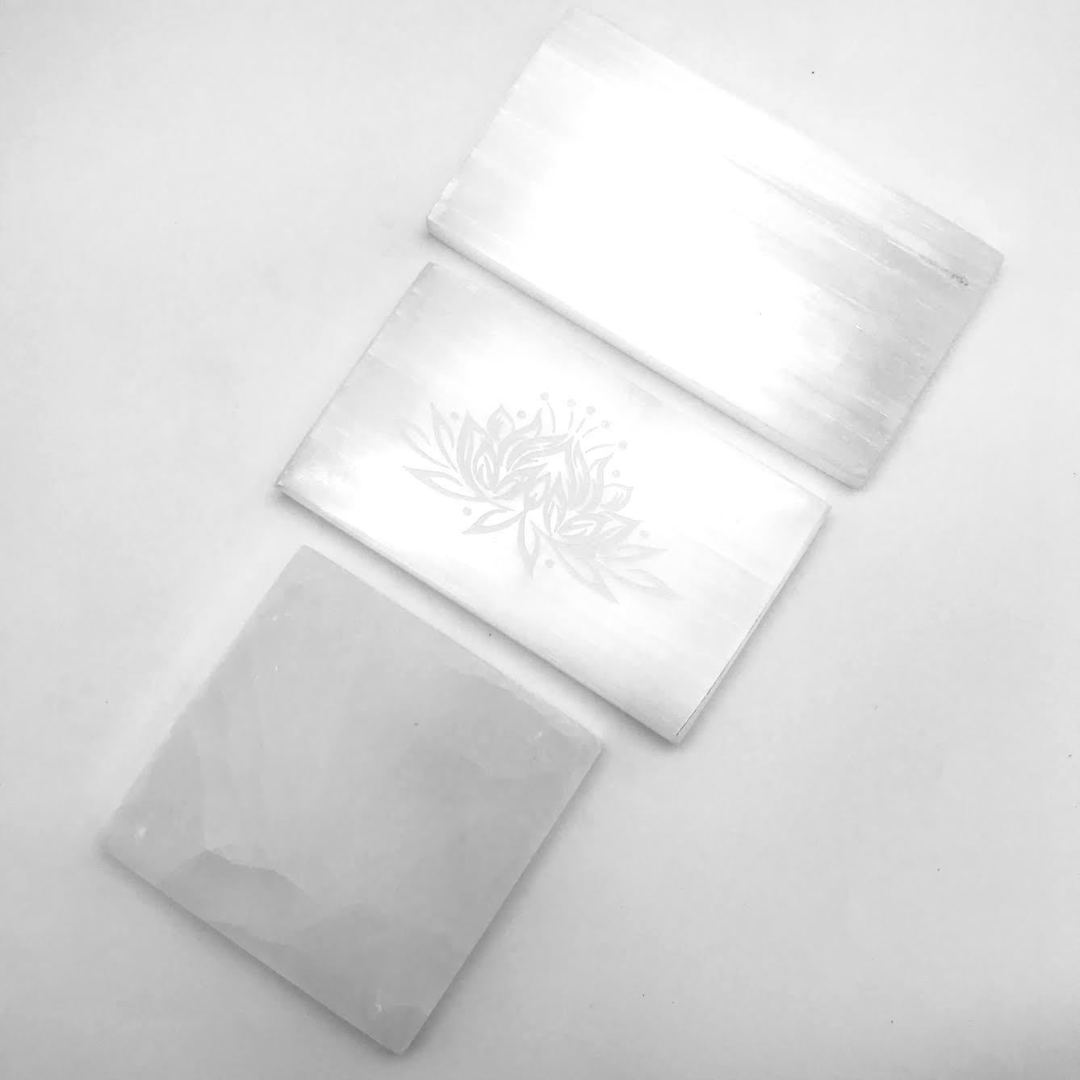 Assorted Selenite Rectangle / Square Charging Plates