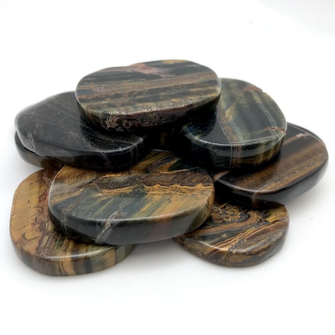 Blue Tiger's Eye (Flat Worry Stone)