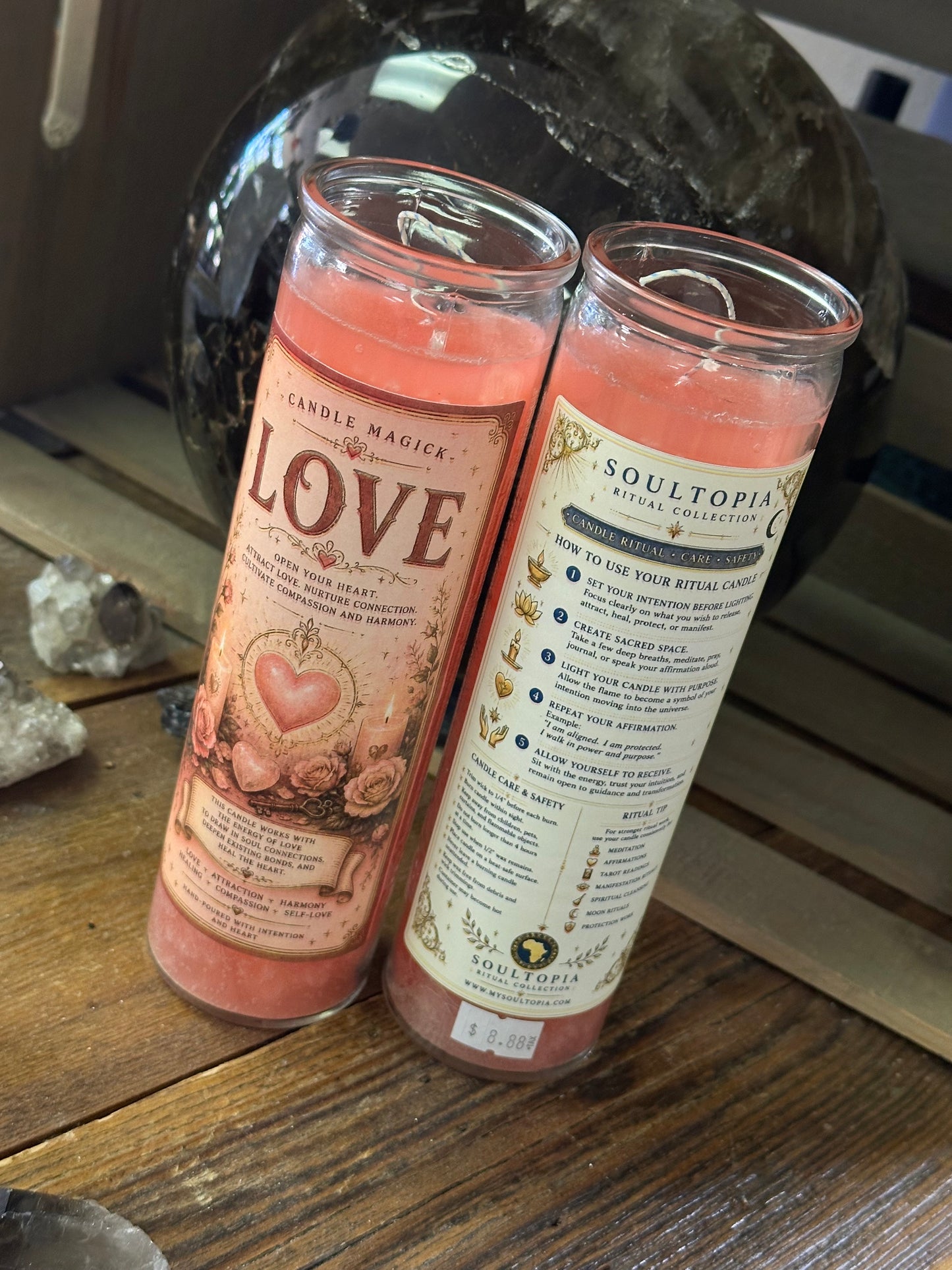 SoulTopia 7 Day Ritual Candle - Love Pink Candle