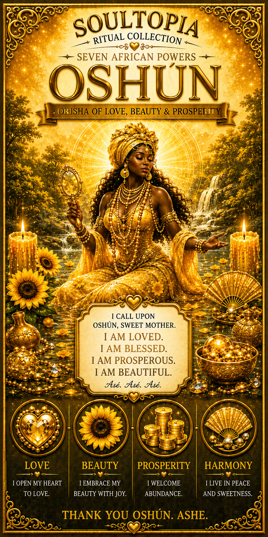 SoulTopia 7 Day Ritual Candle - Oshun