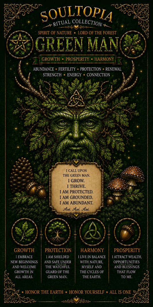 SoulTopia 7 Day Ritual Candle Green Man