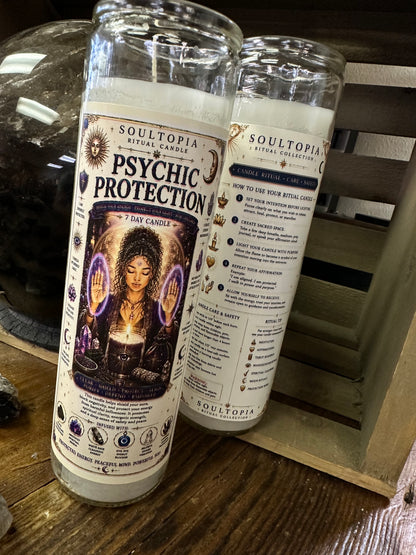 SoulTopia Psychic Protection 7 Day Ritual Candle