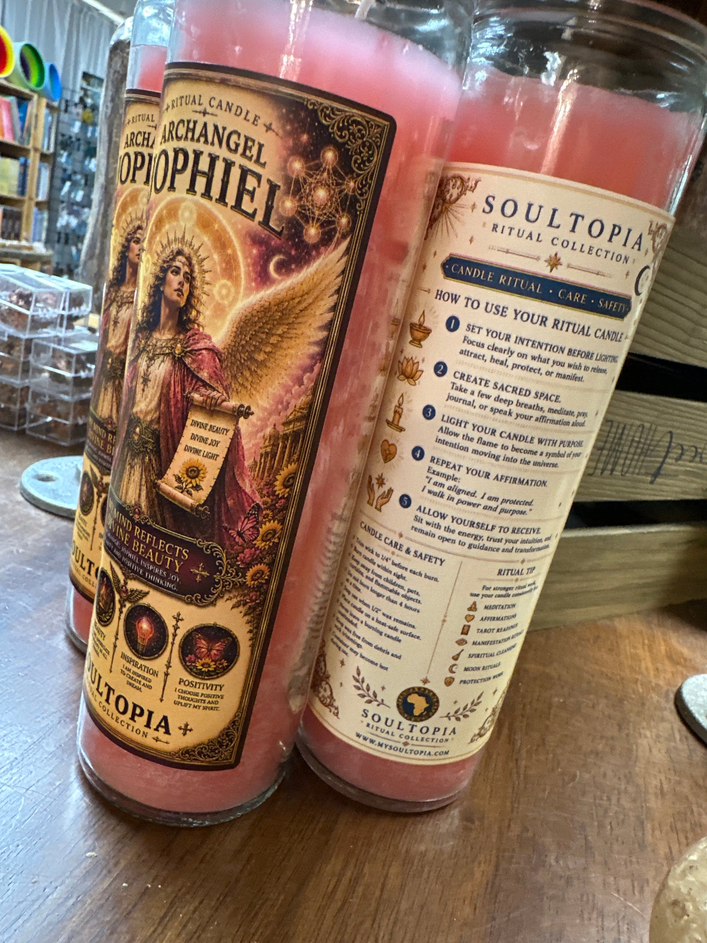 SoulTopia 7 Day Ritual Candle – Archangel Jophiel