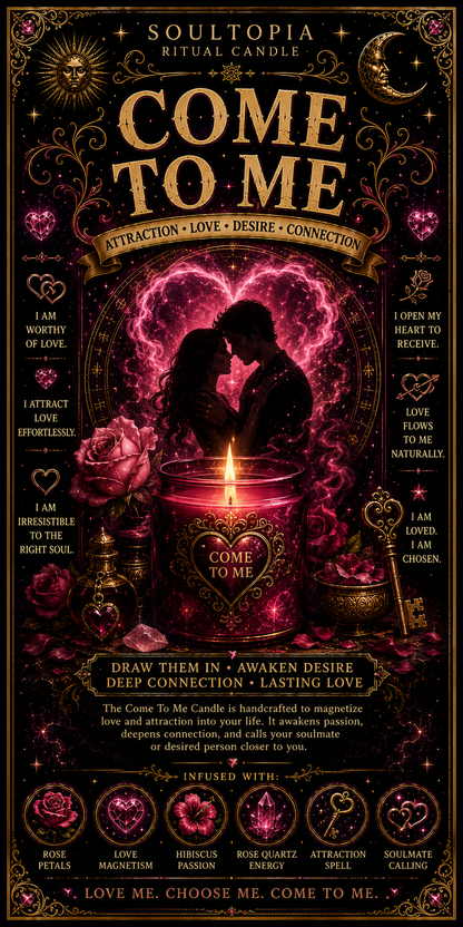 SoulTopia Come To Me Ritual 7 Day Candle