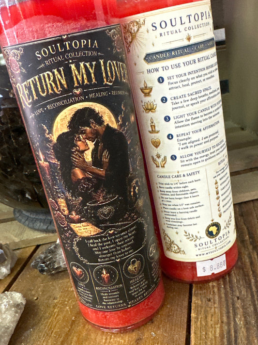 SoulTopia 7 Day Ritual Candle - Return My Lover