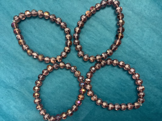Lavender glass bracelet