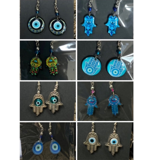Dangle Earrings (Hamsa/Evil Eye)