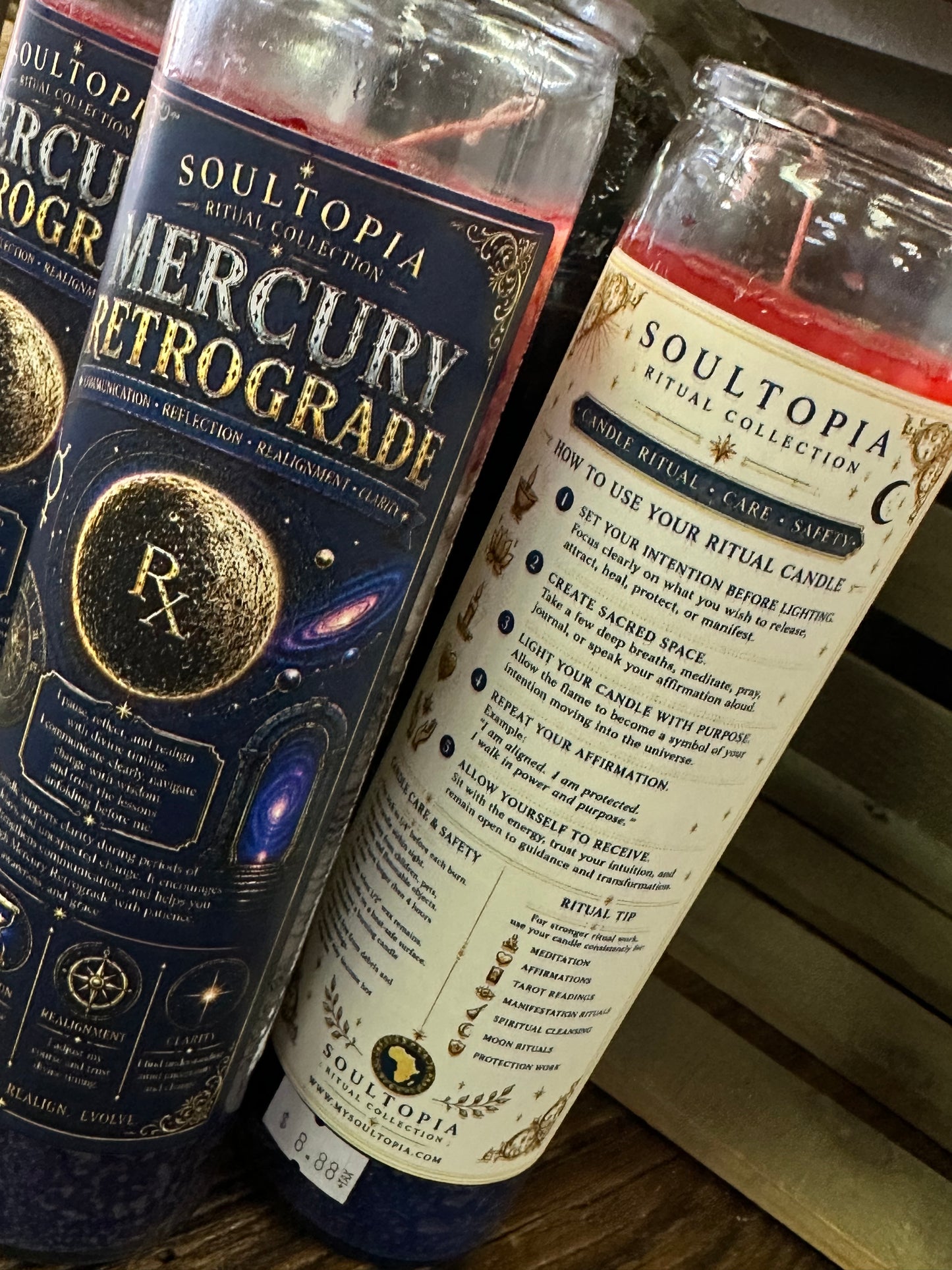SoulTopia 7 Day Ritual Candle - Mercury Retrograde