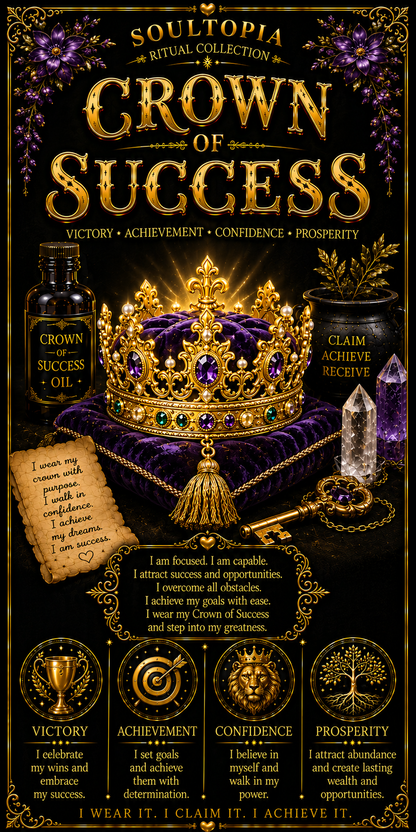 SoulTopia 7 Day Ritual Candle - Crown of Success