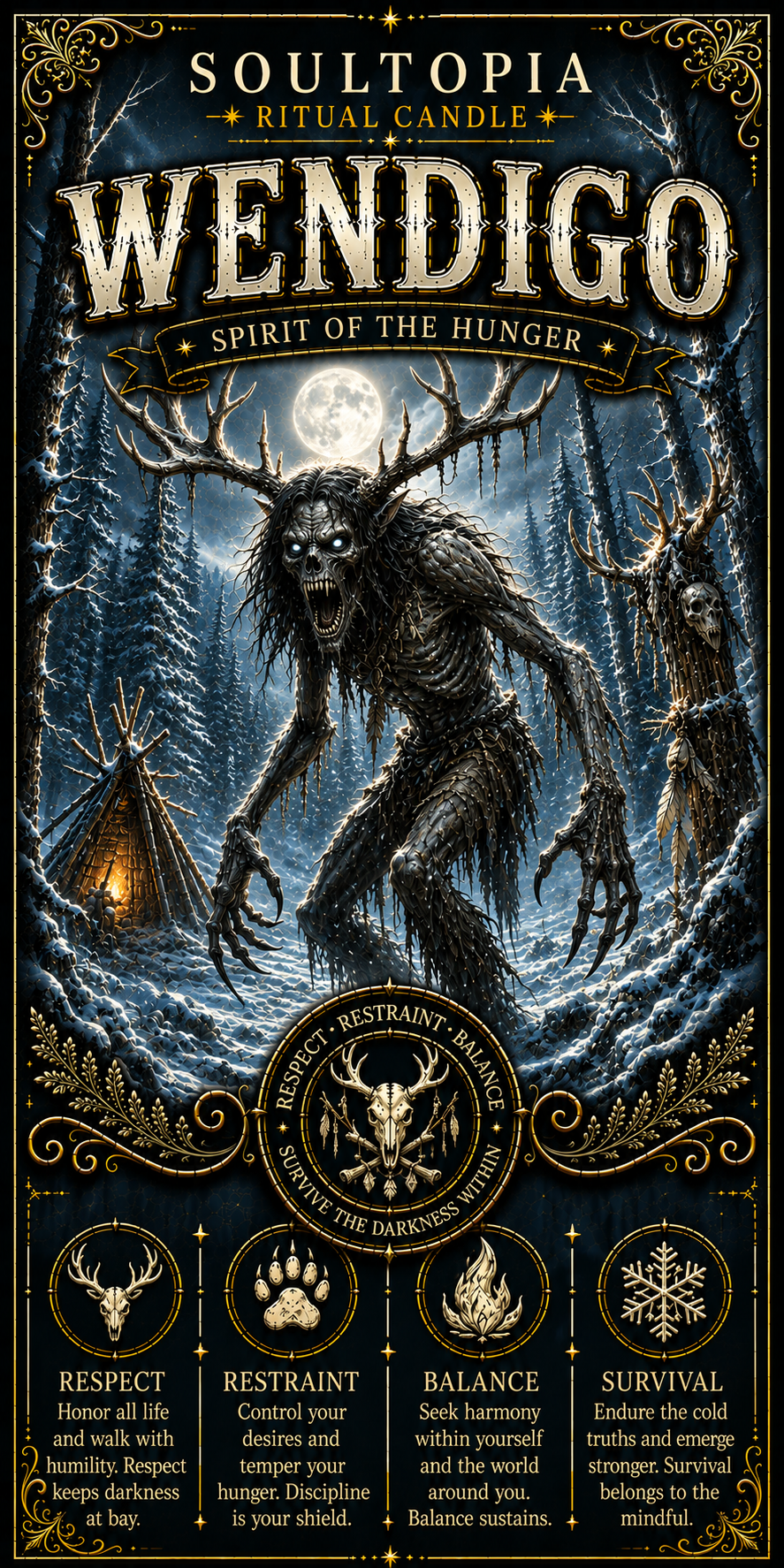 SoulTopia 7 Day Ritual Candle – Wendigo