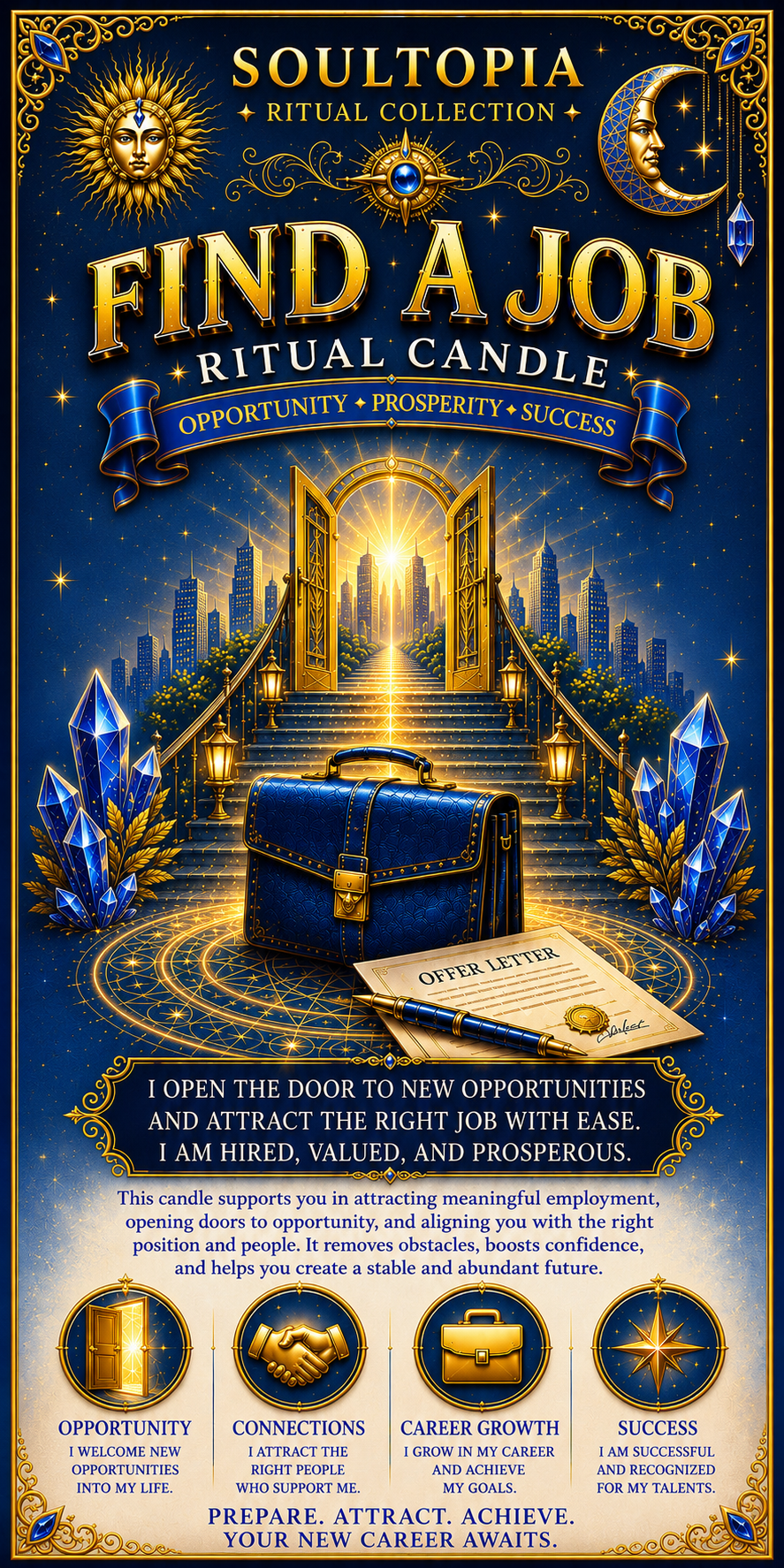 SoulTopia 7 Day Ritual Candle Find A Job