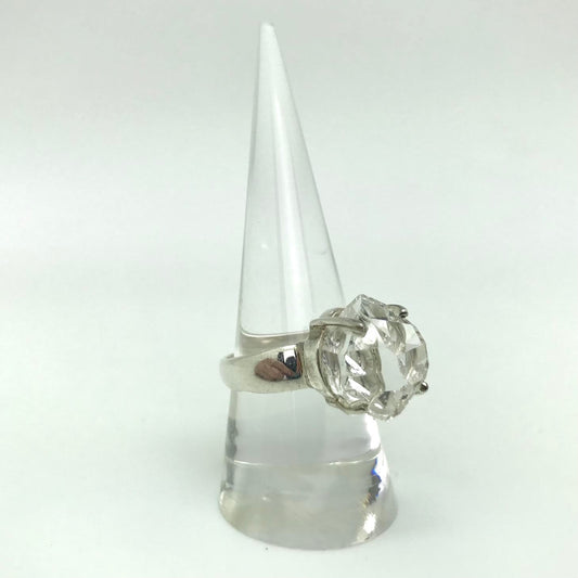 Herkimer Diamond Prong Ring (Raw)
