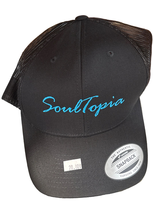 Soultopia Black and Teal Hat