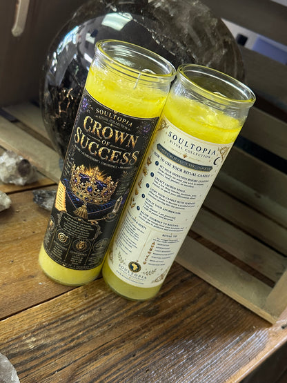 SoulTopia 7 Day Ritual Candle - Crown of Success