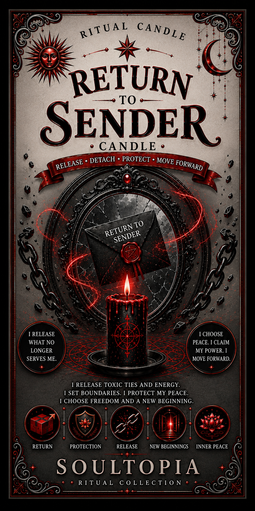 SoulTopia Return To Sender 7 Day Ritual Candle