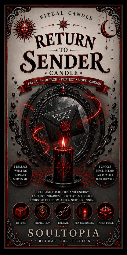 SoulTopia Return To Sender 7 Day Ritual Candle