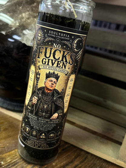 SoulTopia No Fucks Given Ritual 7 Day Candle