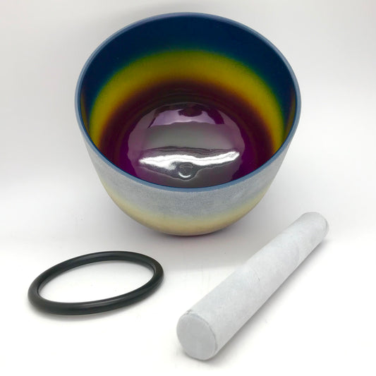 Atma Buti Rainbow Chakra Frosted Crystal Singing Bowl