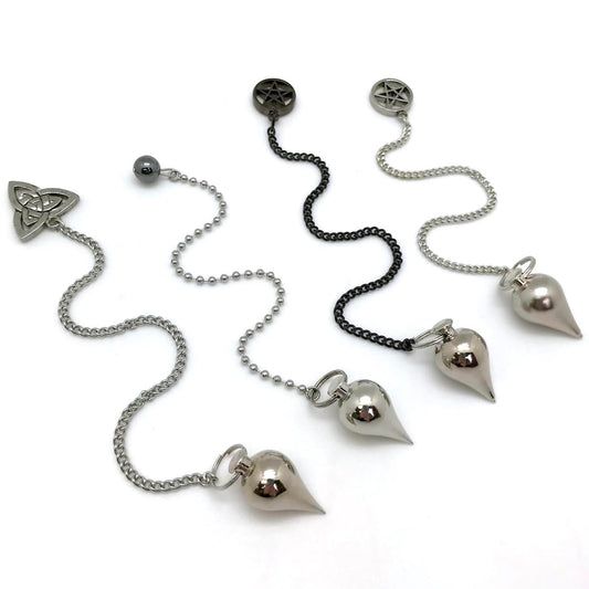 Teardrop with Charm Metal Pendulum