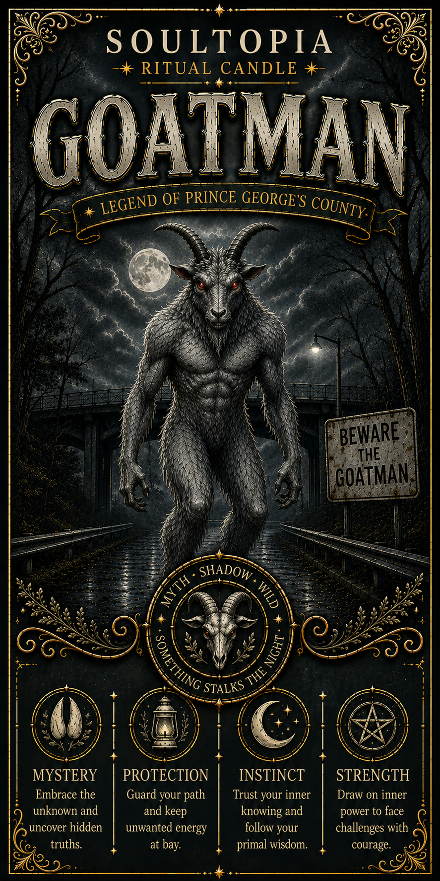 SoulTopia 7 Day Ritual Candle – Goatman (Prince George’s County)