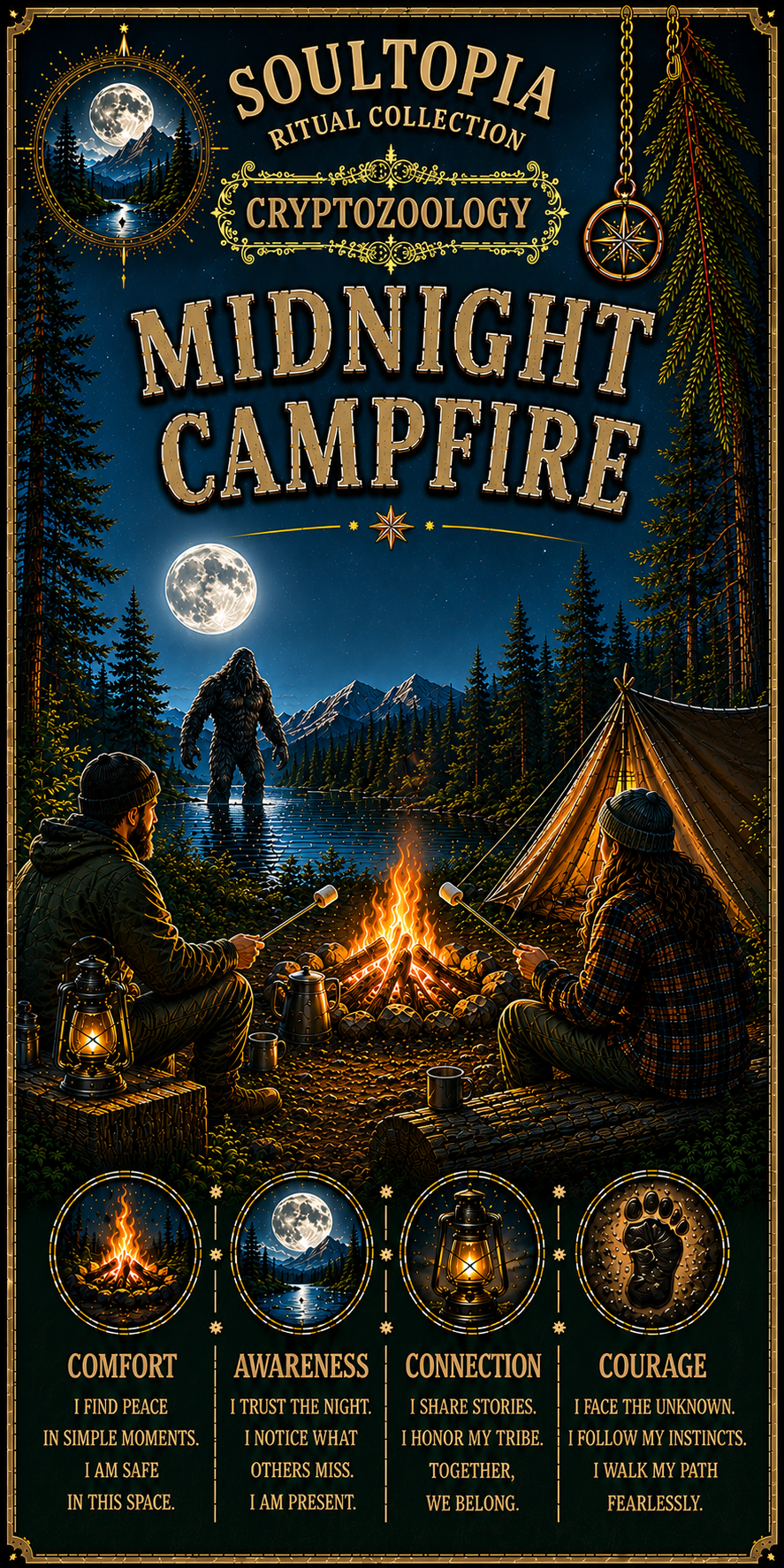 SoulTopia 7 Day Ritual Candle – Midnight Campfire