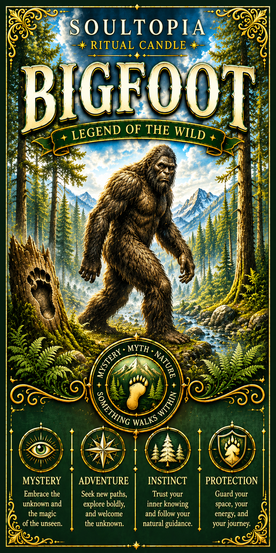 SoulTopia 7 Day Ritual Candle - Bigfoot