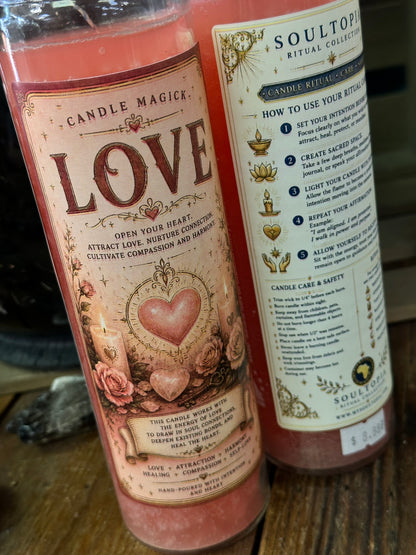 SoulTopia 7 Day Ritual Candle - Love Pink Candle