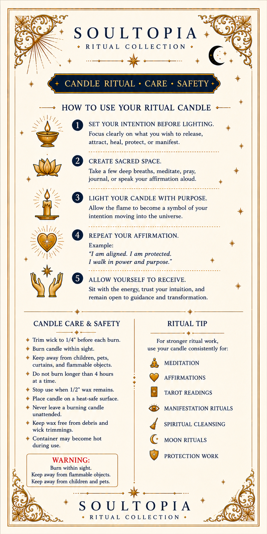 SoulTopia Shut Up Ritual 7 Day Candle