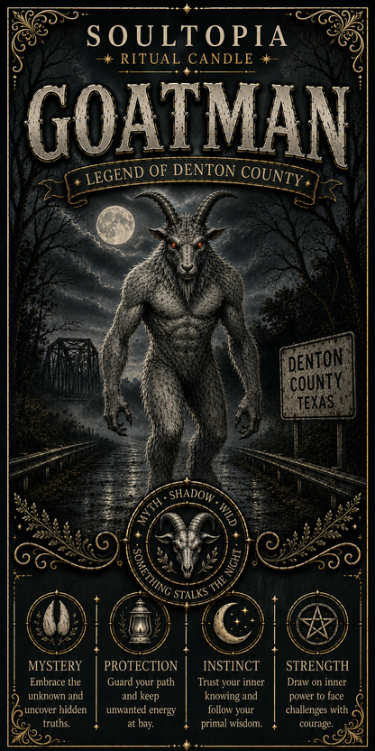 SoulTopia 7 Day Ritual Candle – Goatman (Denton County)