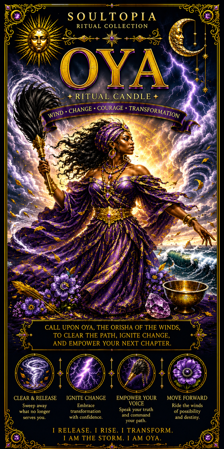 SoulTopia 7 Day Ritual Candle - Oya
