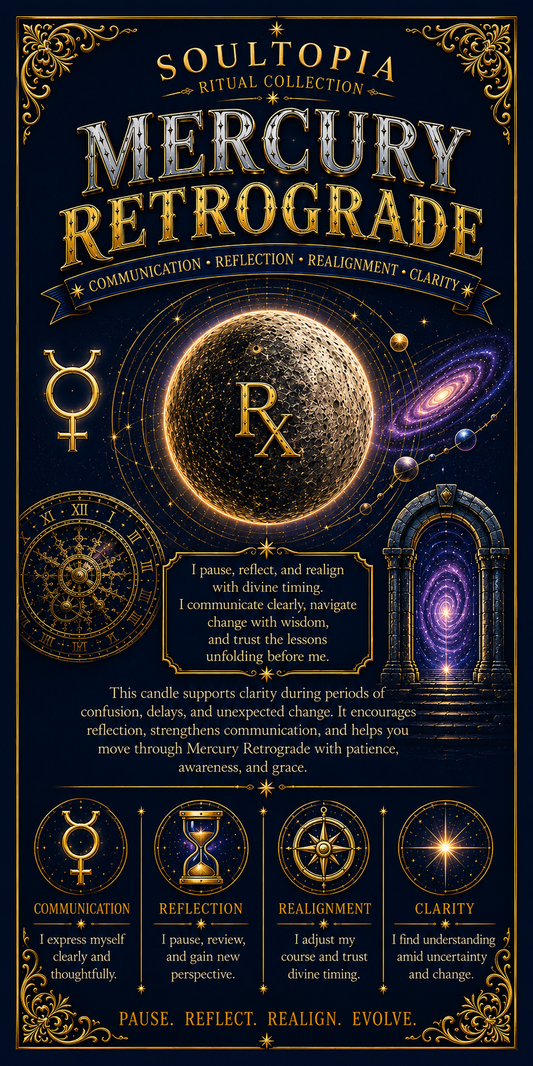 SoulTopia 7 Day Ritual Candle - Mercury Retrograde