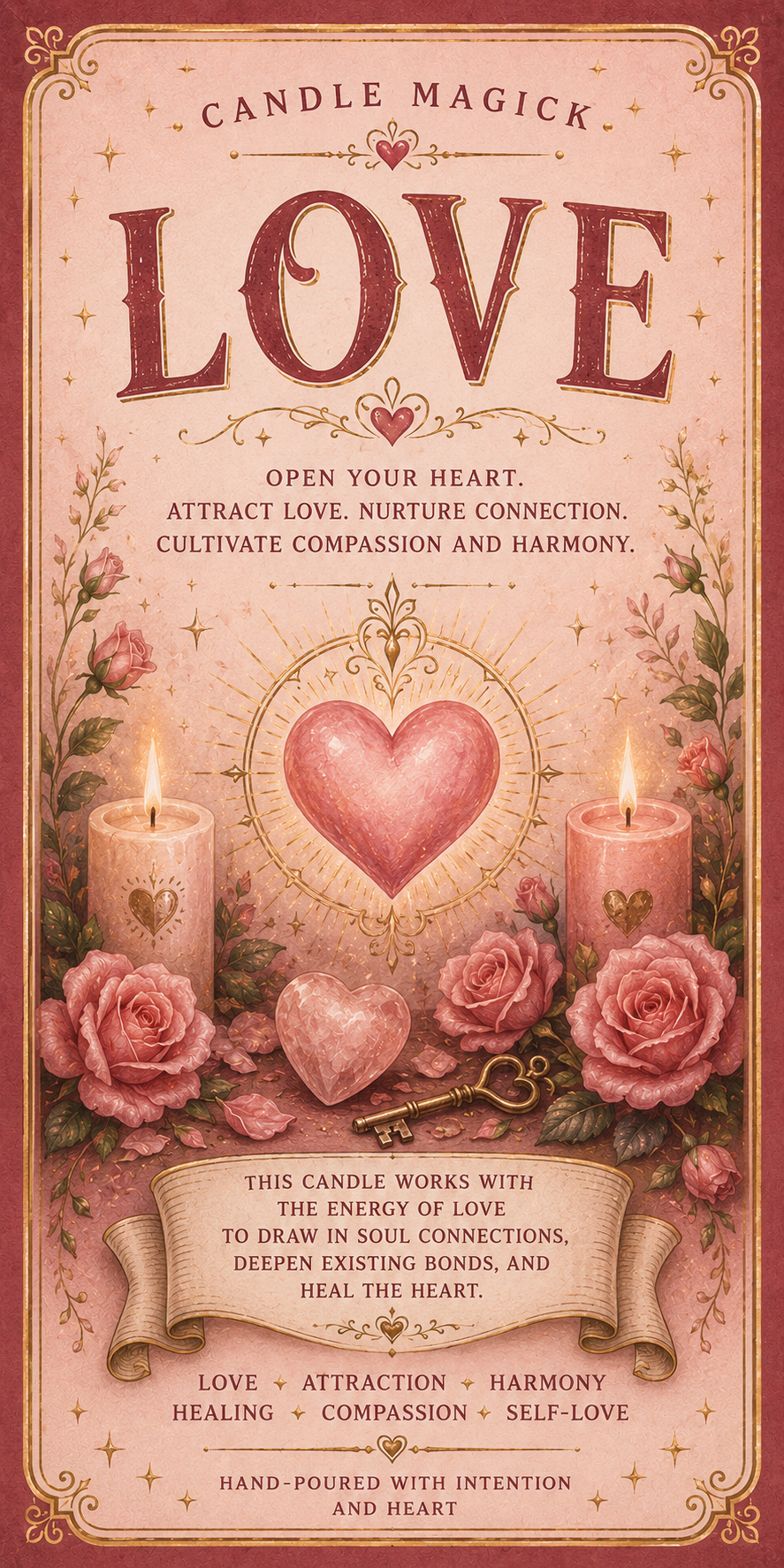 SoulTopia 7 Day Ritual Candle - Love Pink Candle