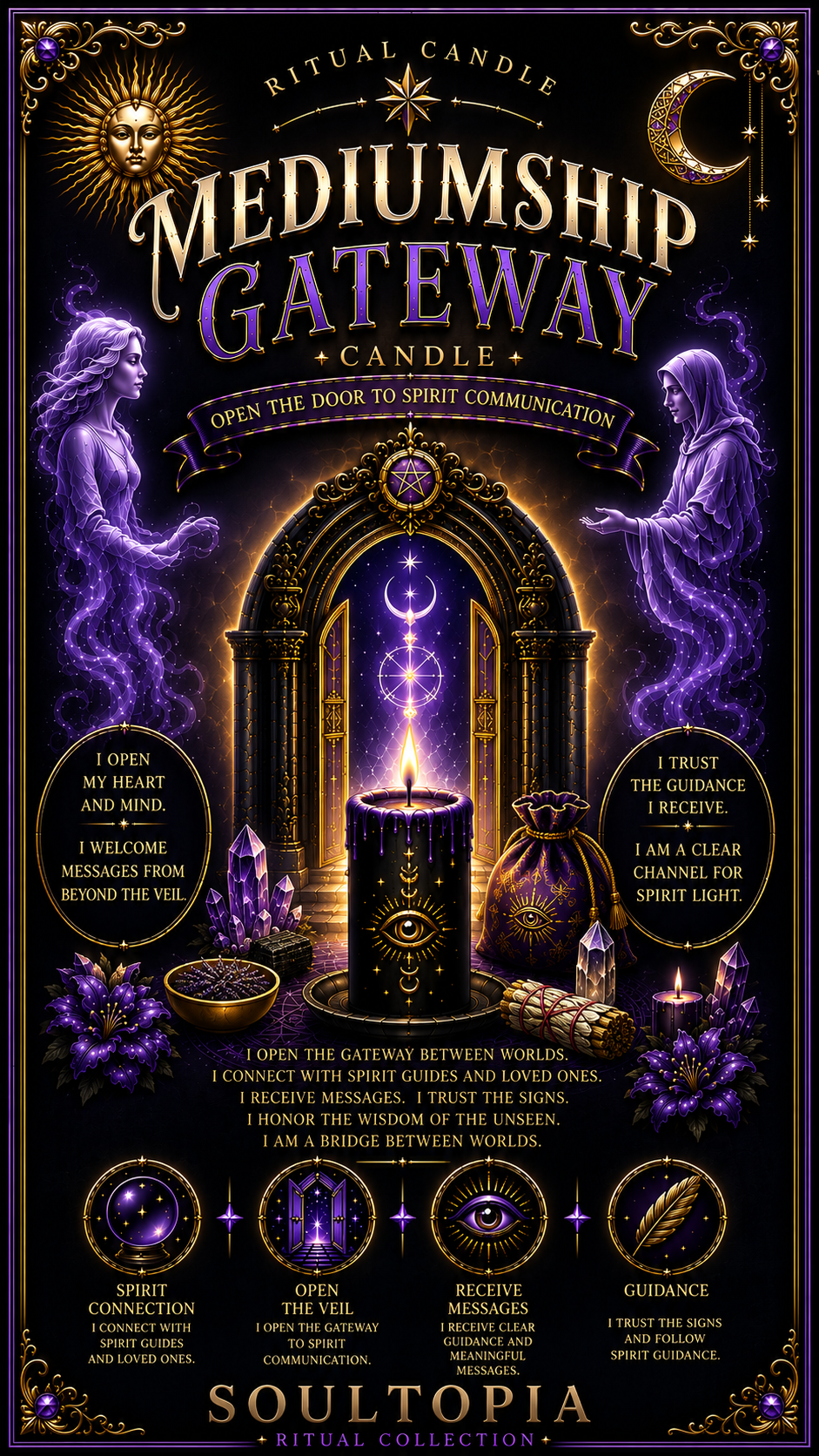 SoulTopia 7 Day Ritual Candle - Mediumship Gateway