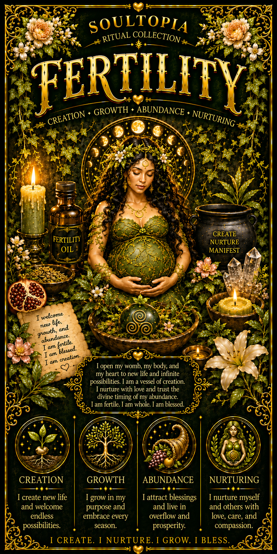 SoulTopia 7 Day Ritual Candle - Fertility
