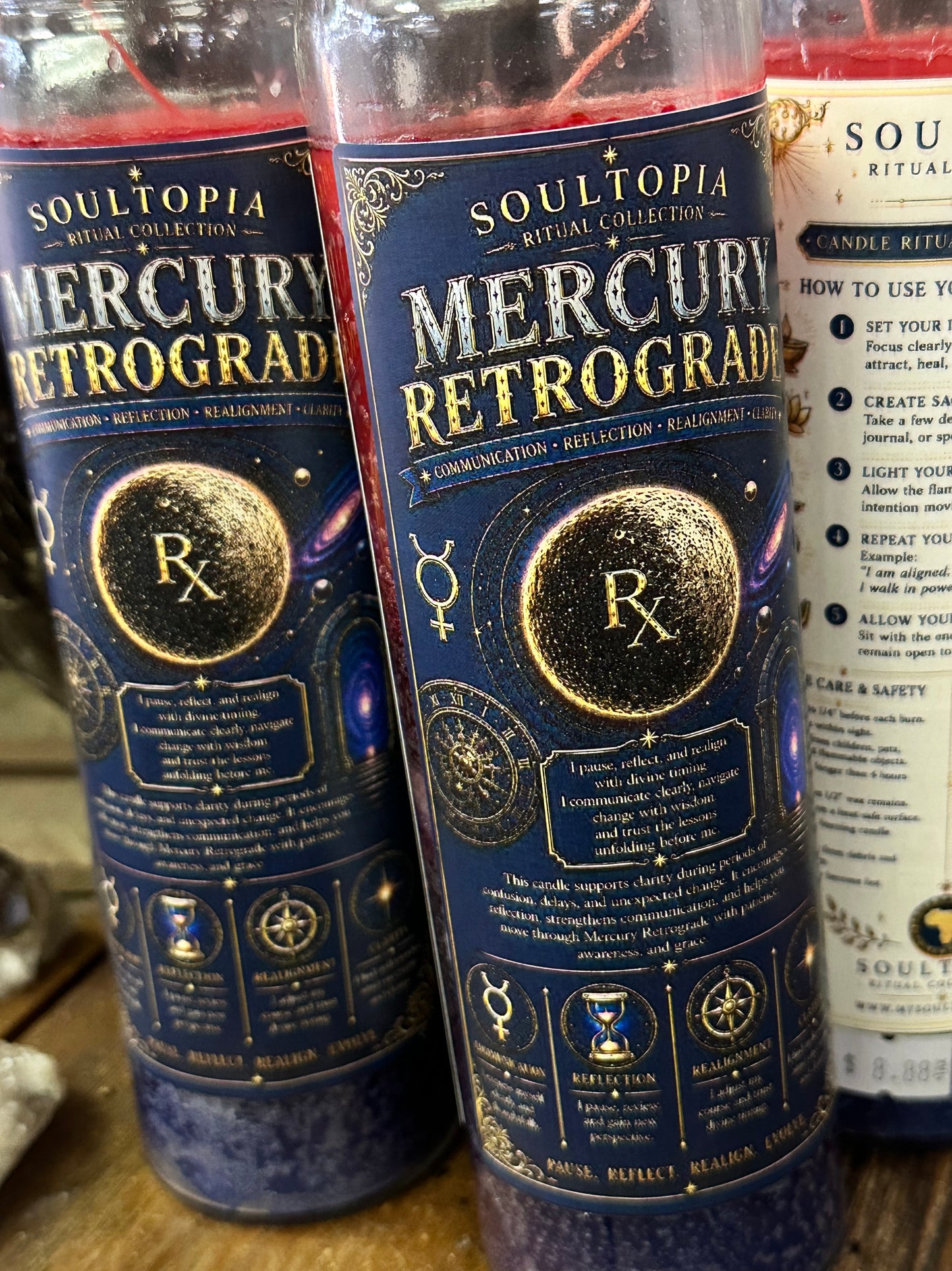 SoulTopia 7 Day Ritual Candle - Mercury Retrograde