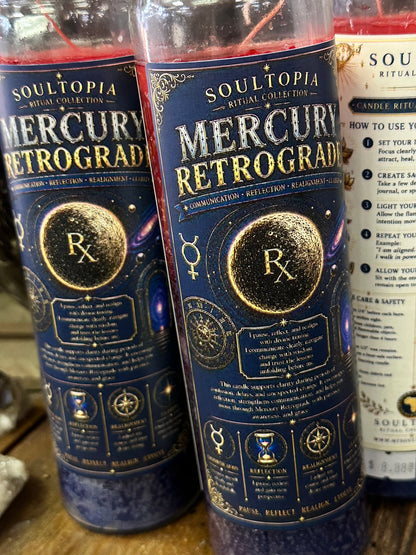 SoulTopia 7 Day Ritual Candle - Mercury Retrograde