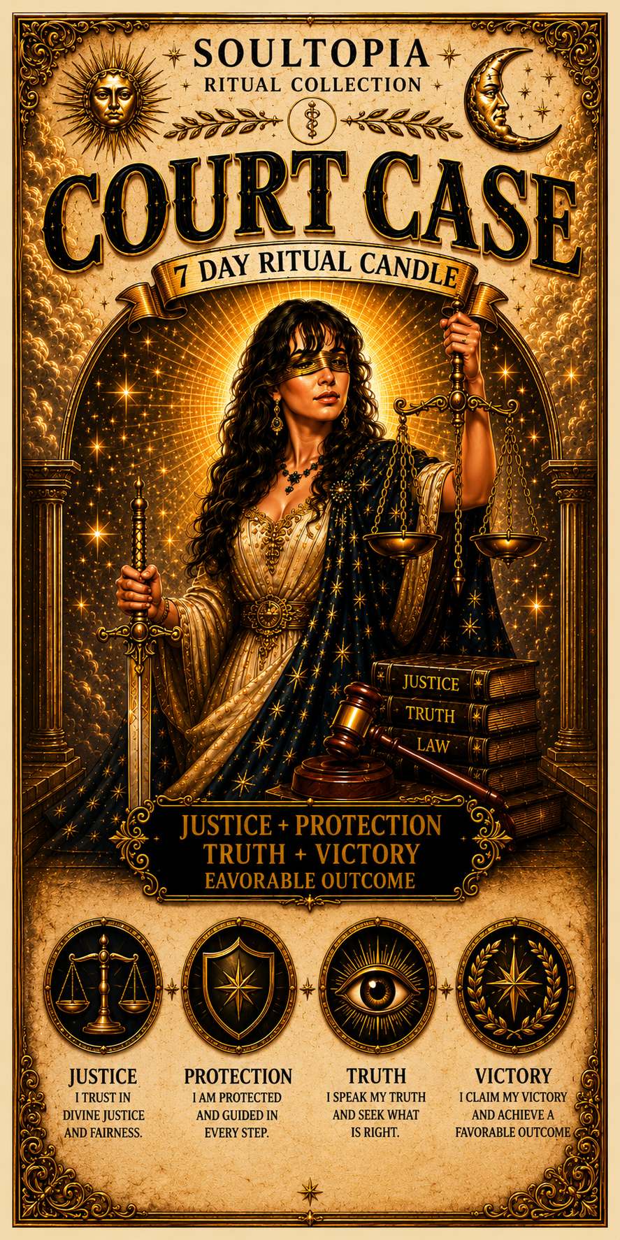 SoulTopia 7 Day Ritual Candle Court Case